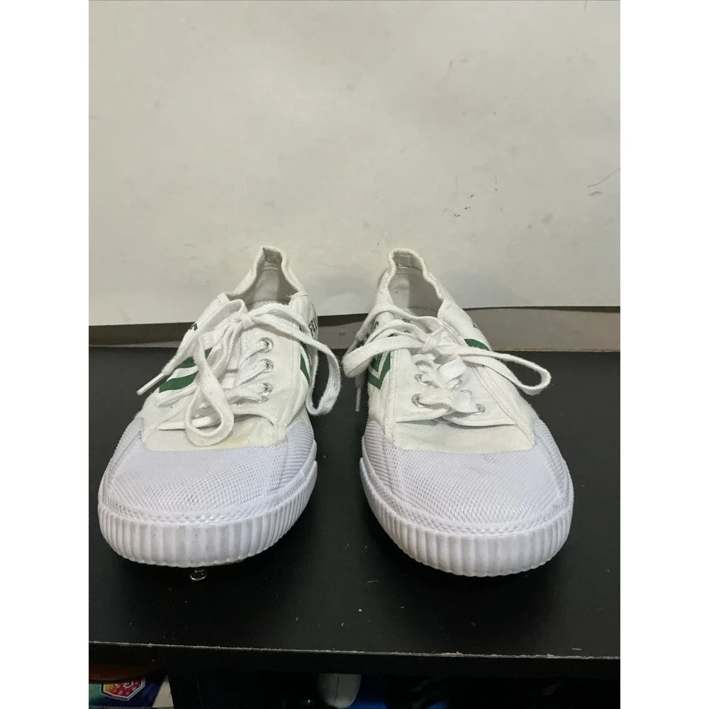 Feiyue Classic Sneakers with Green Stripes and Logo. Size 13 Men's